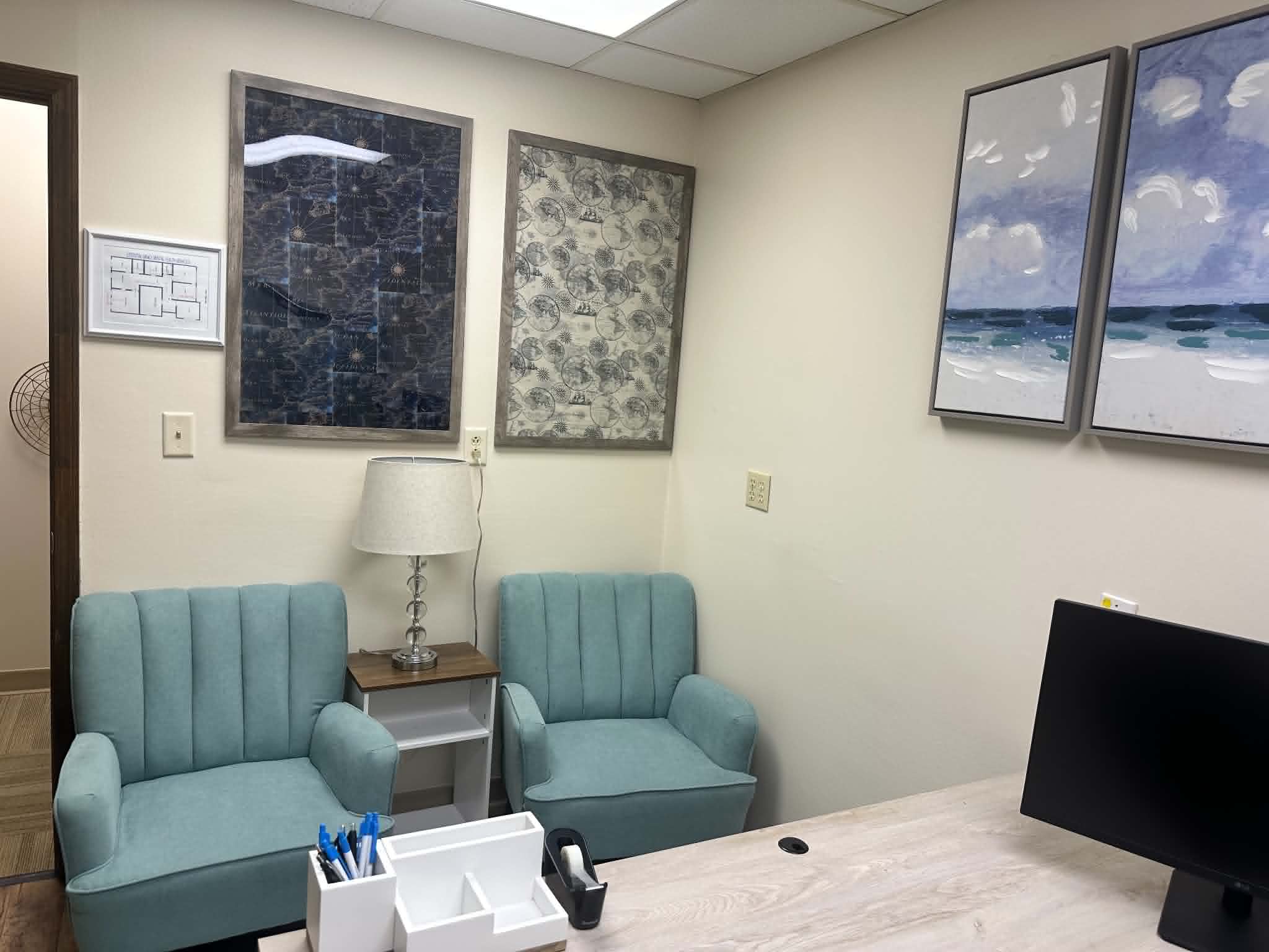 Devan Webb LCSW office seating area